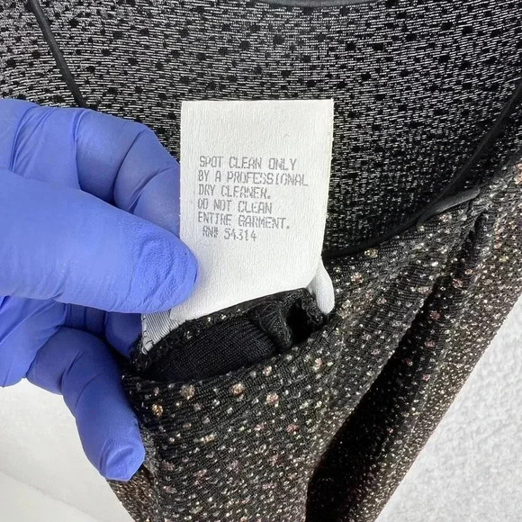 VTG B. Darlin Women 8 Cowlneck Slip Dress Stretch Allover Sparkel Copper 90s Y2K - Picture 13 of 14